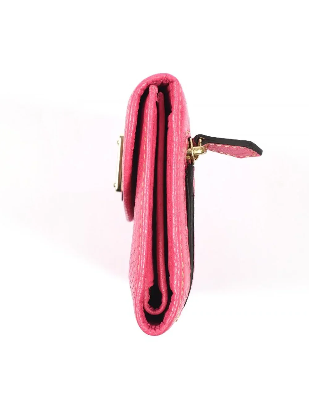 Dooney & Bourke Hot Pink Pebbled Leather Flap Wallet NWT UB247 HP Large